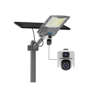 CCTV kamerasi bilan quyosh ko'cha chirog'i